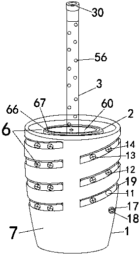 Mousing flower-arranging garlic pot