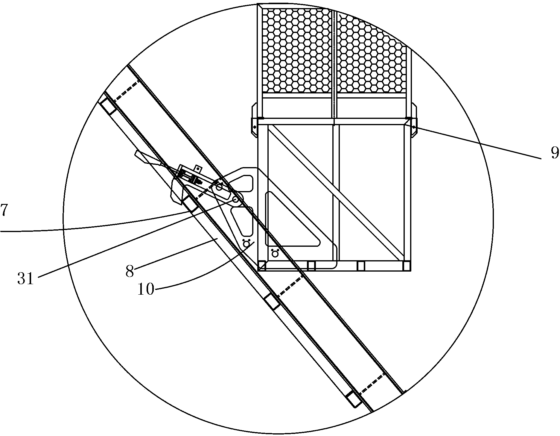 Cage traction falling protector