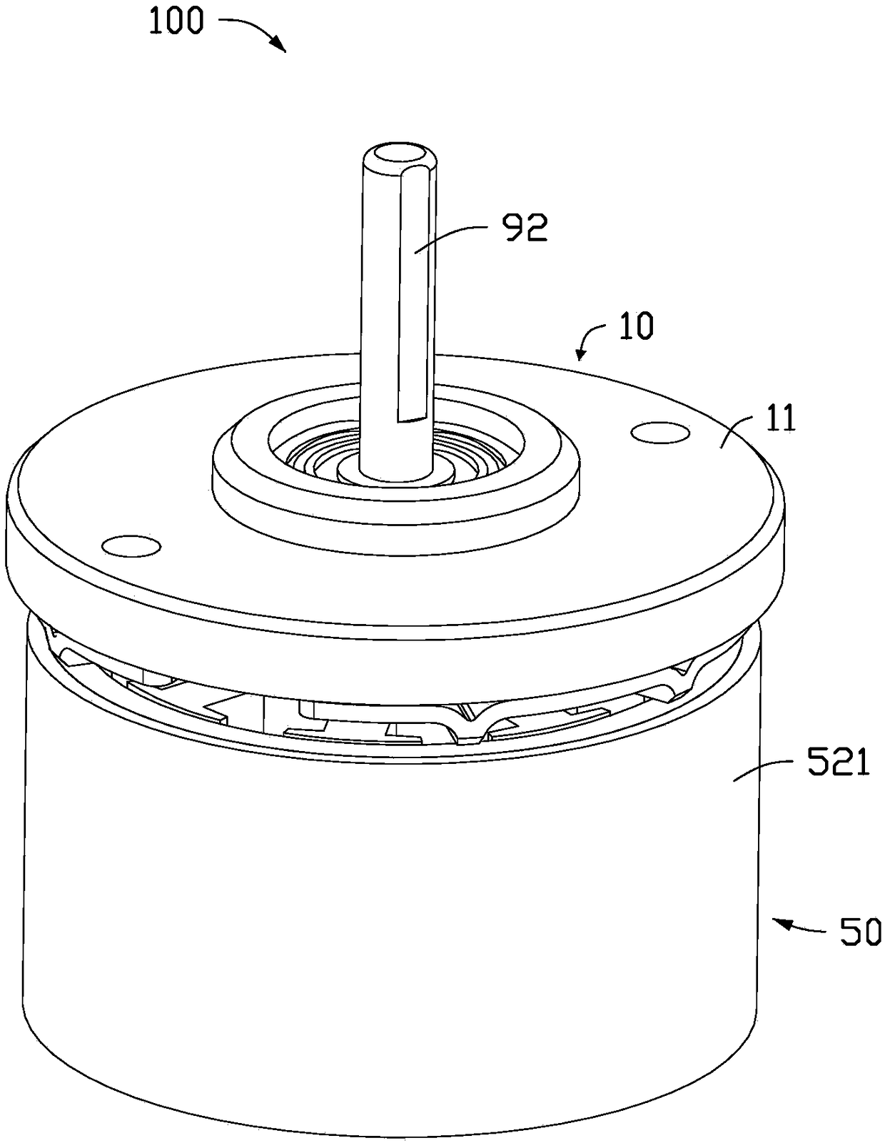 Motor, power unit and unmanned aerial vehicle using the power unit