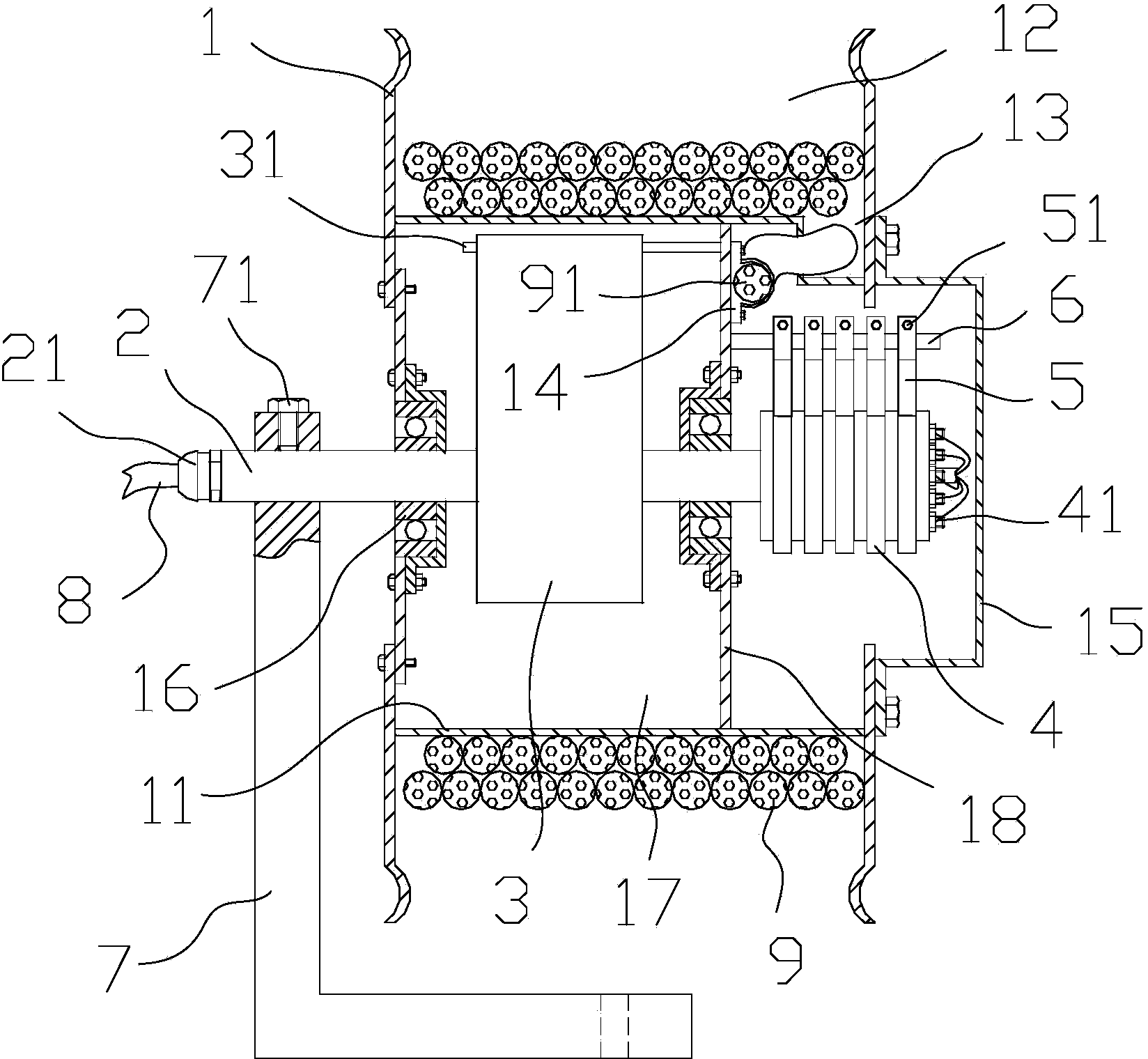 Take-up and pay-off device applied to mobile device