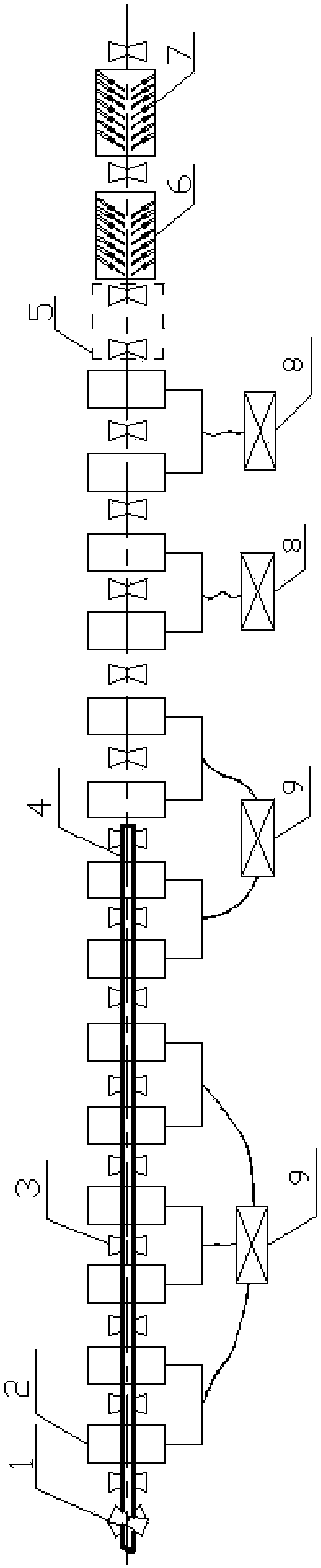 Steel pipe continuous quenching process control method based on numerical simulation