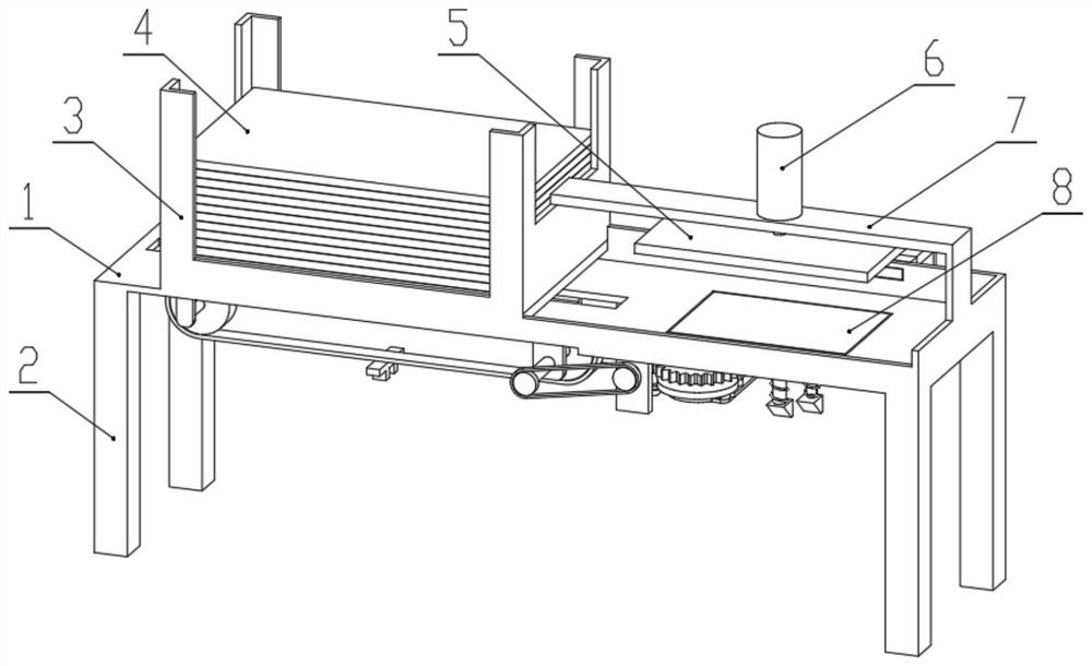 Automobile stamping mechanism capable of automatically demolding and feeding