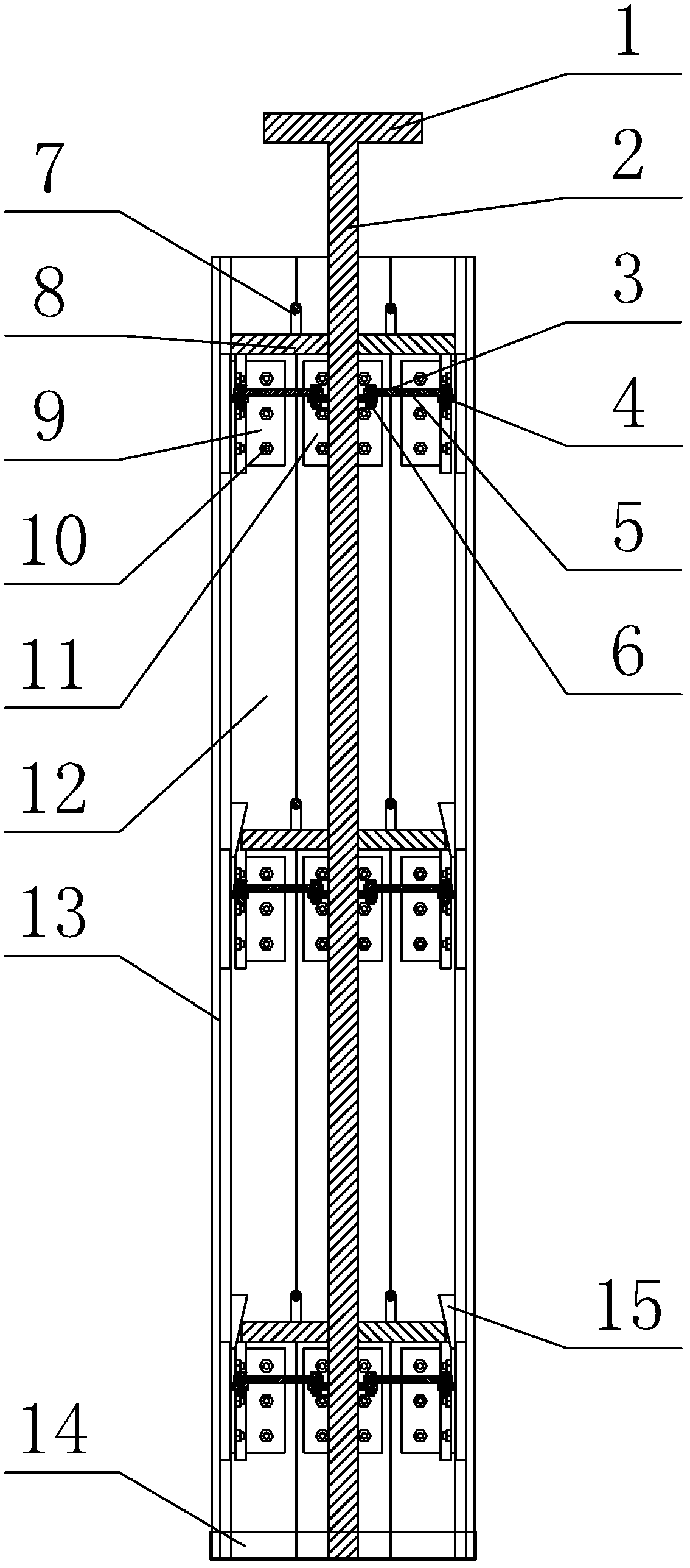 Reusable mould for basic foundation bolt holes of large-scale equipment