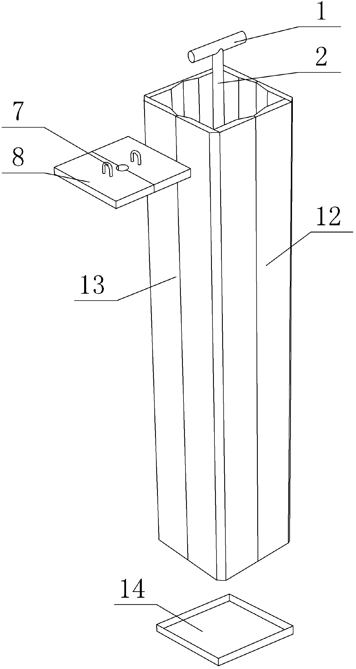 Reusable mould for basic foundation bolt holes of large-scale equipment