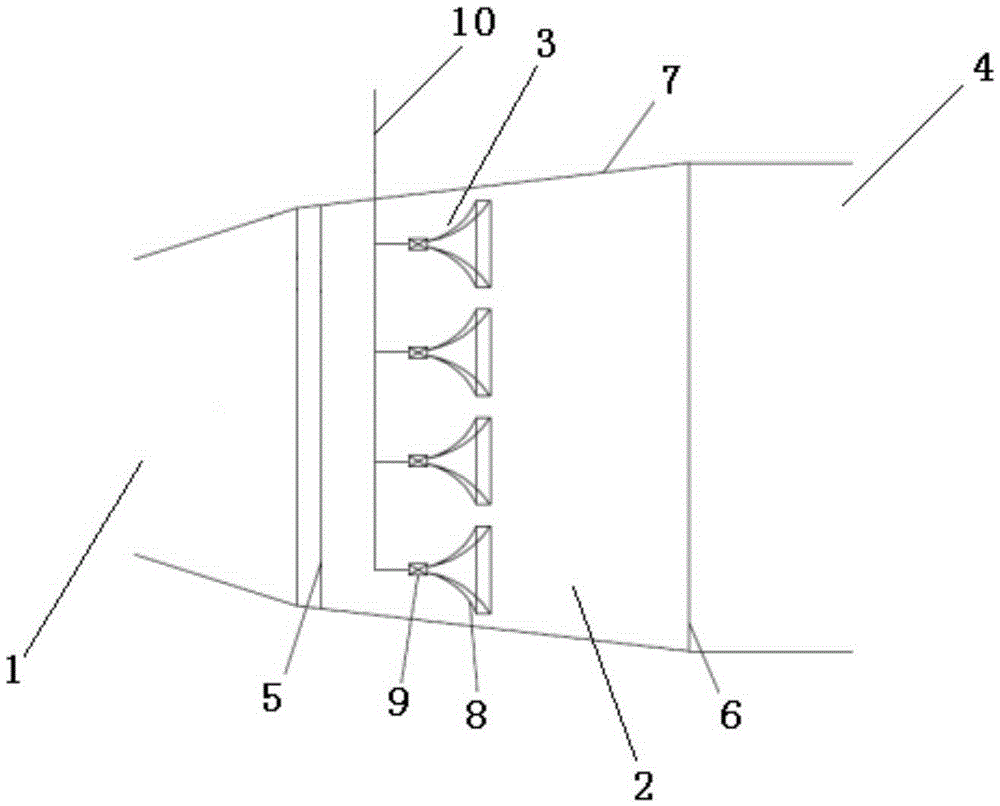 Gas-sound complex field uniform-distribution device and uniform-distribution method thereof