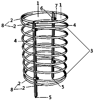 A long-season planting method of potted watermelon and planting vine frame thereof