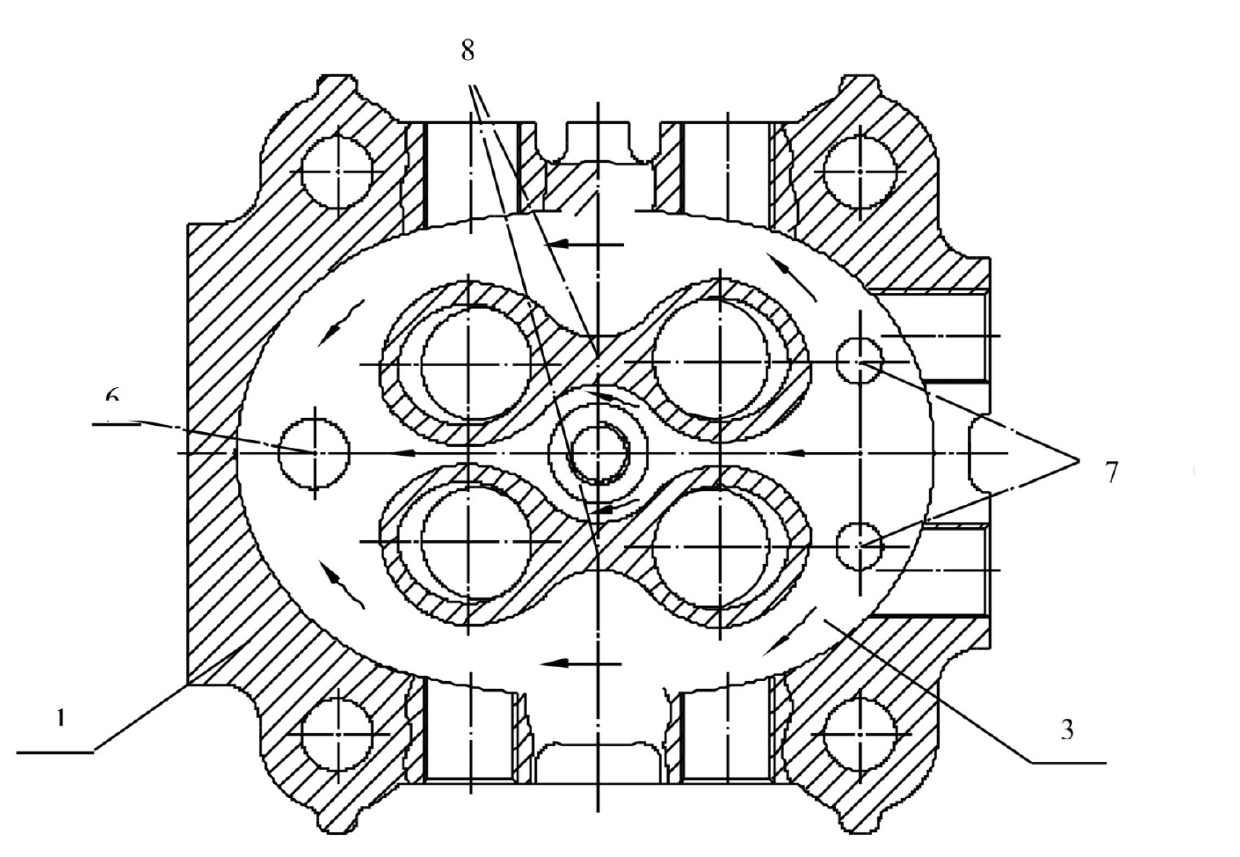 Novel diesel engine cylinder cover