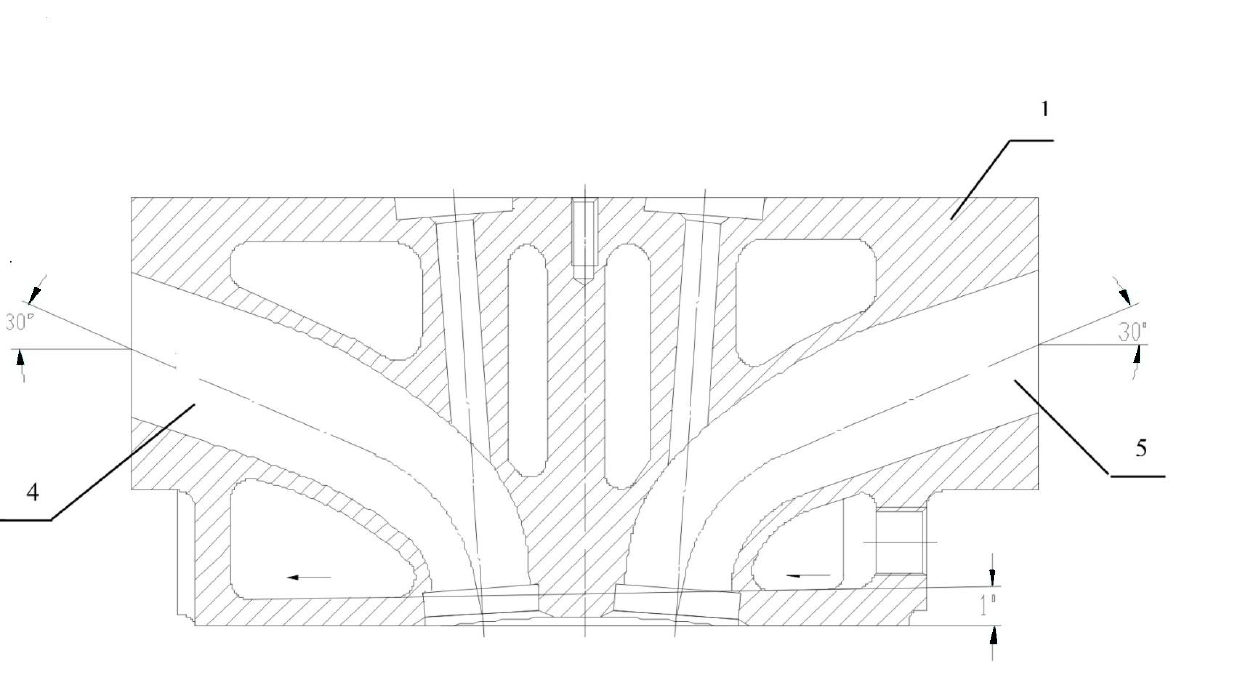 Novel diesel engine cylinder cover