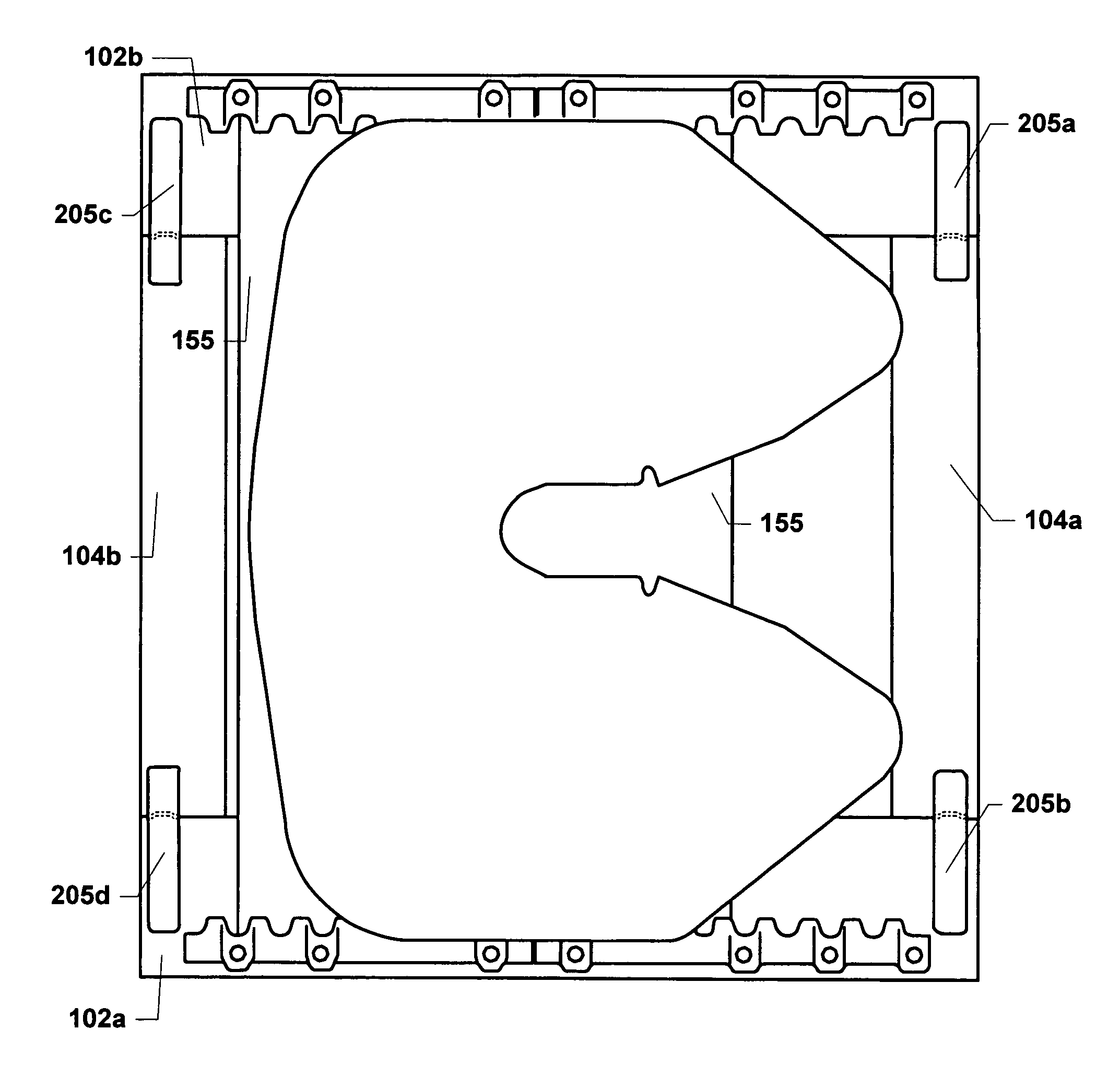 Fifth wheel slide rail stop block