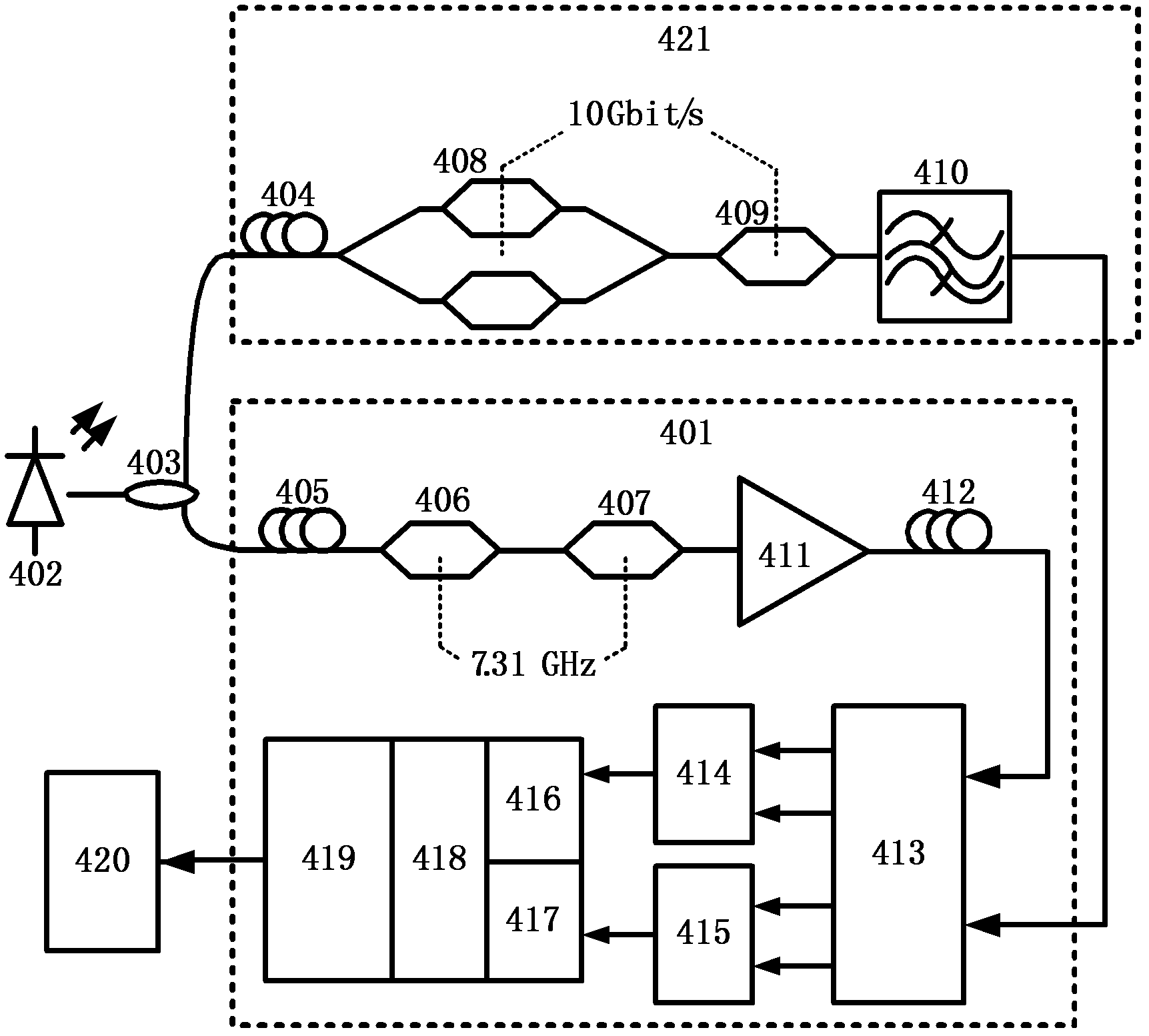 Method and system for monitoring modulation distortion of return to zero-differential quadrature phase shift keying (RZ-DQPSK) optical signal