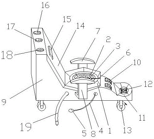 Gynecological hip-bath treatment device