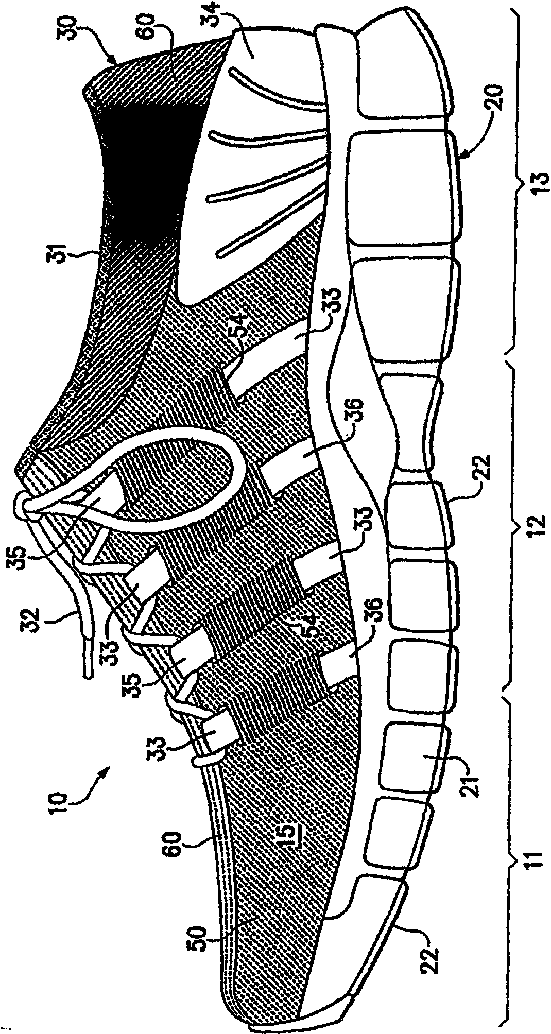 Article of footwear having a flat knit upper construction or other upper construction