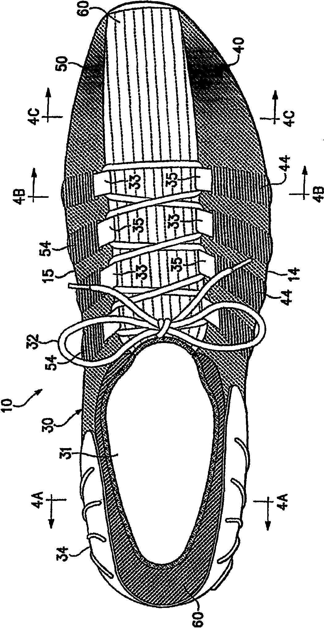 Article of footwear having a flat knit upper construction or other upper construction