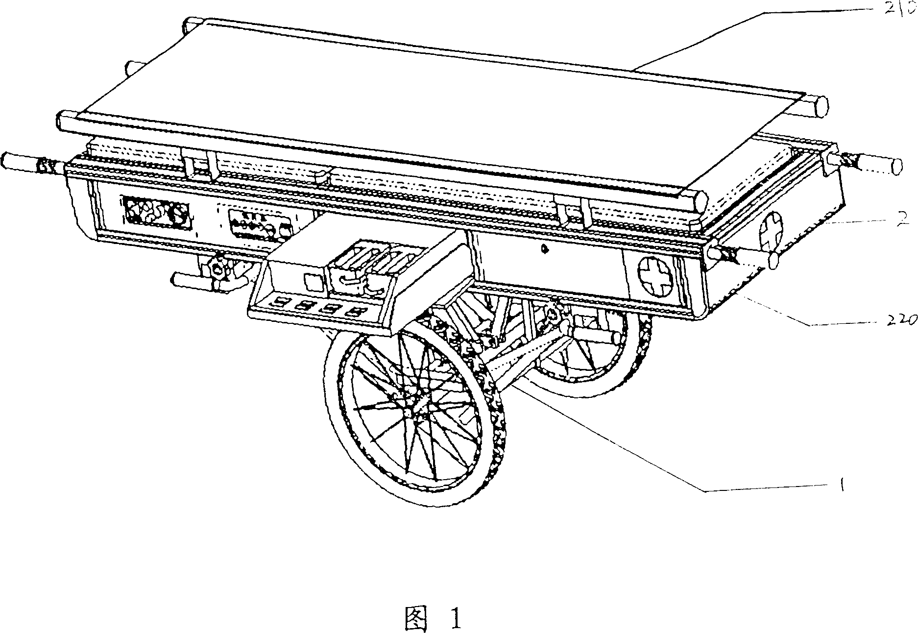 Stretcher assembly type complex emergency treatment system