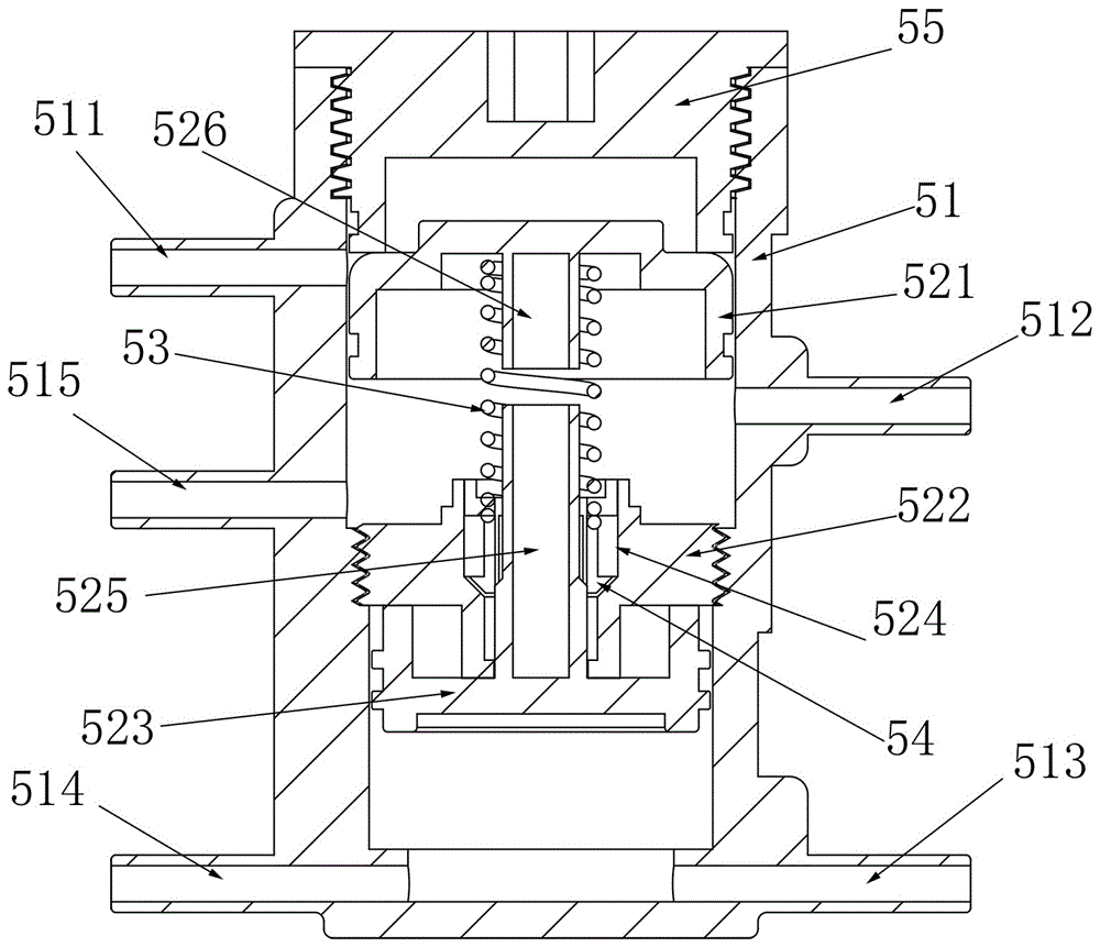 Five-surface valve structure