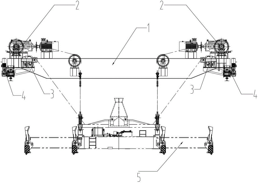 Traveling crab and crane