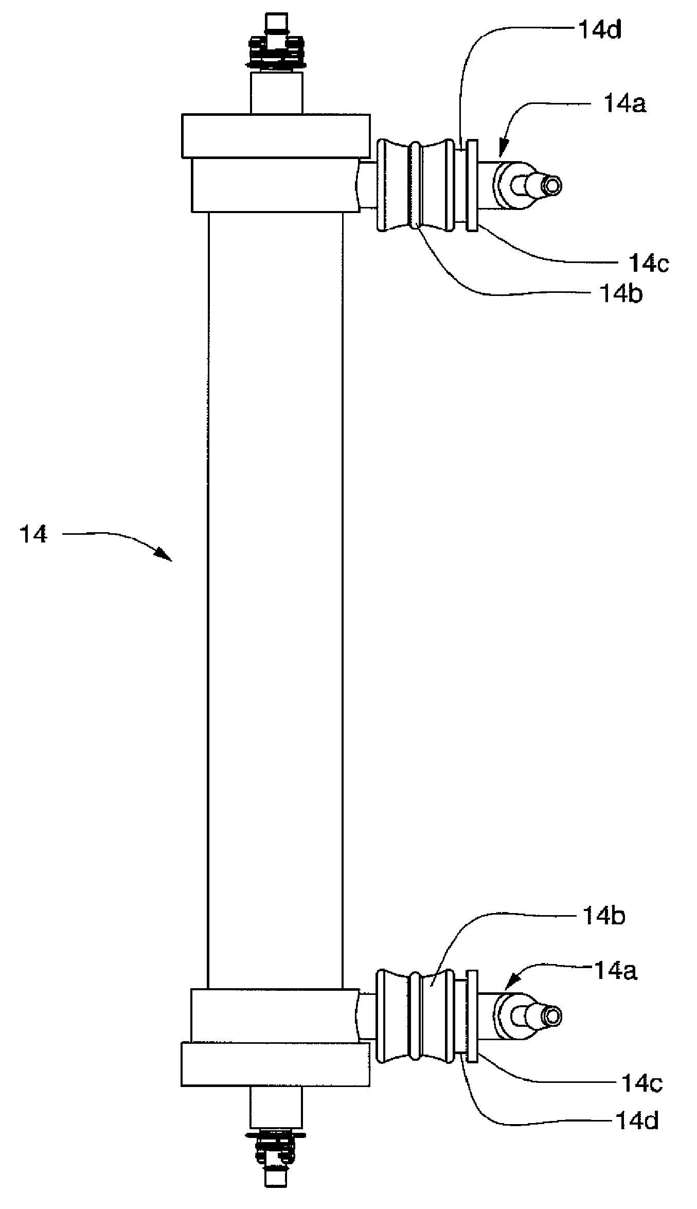 Dialyzer cartridge mounting arrangement for a hemodialysis system