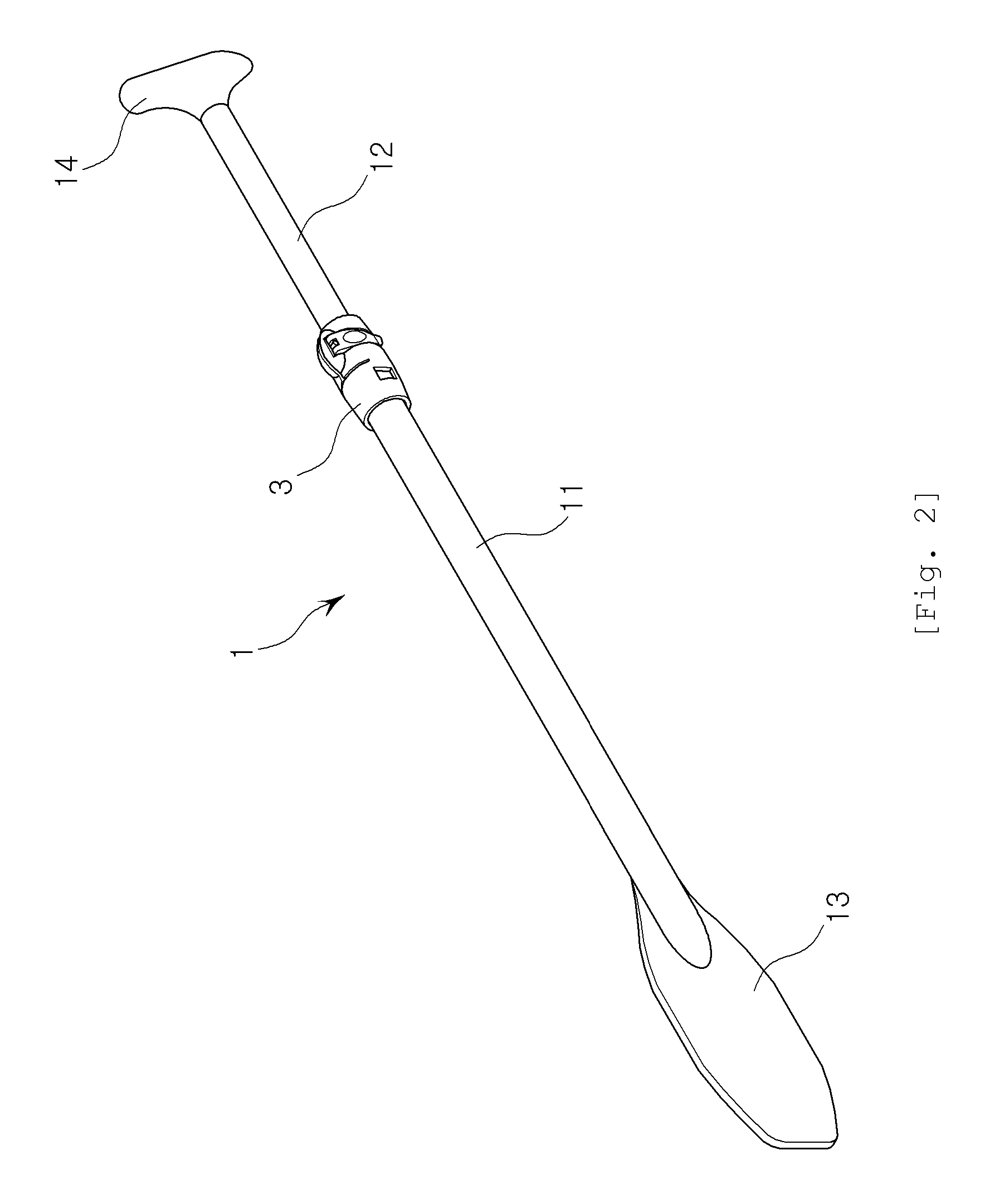 Paddle shaft length adjustment device