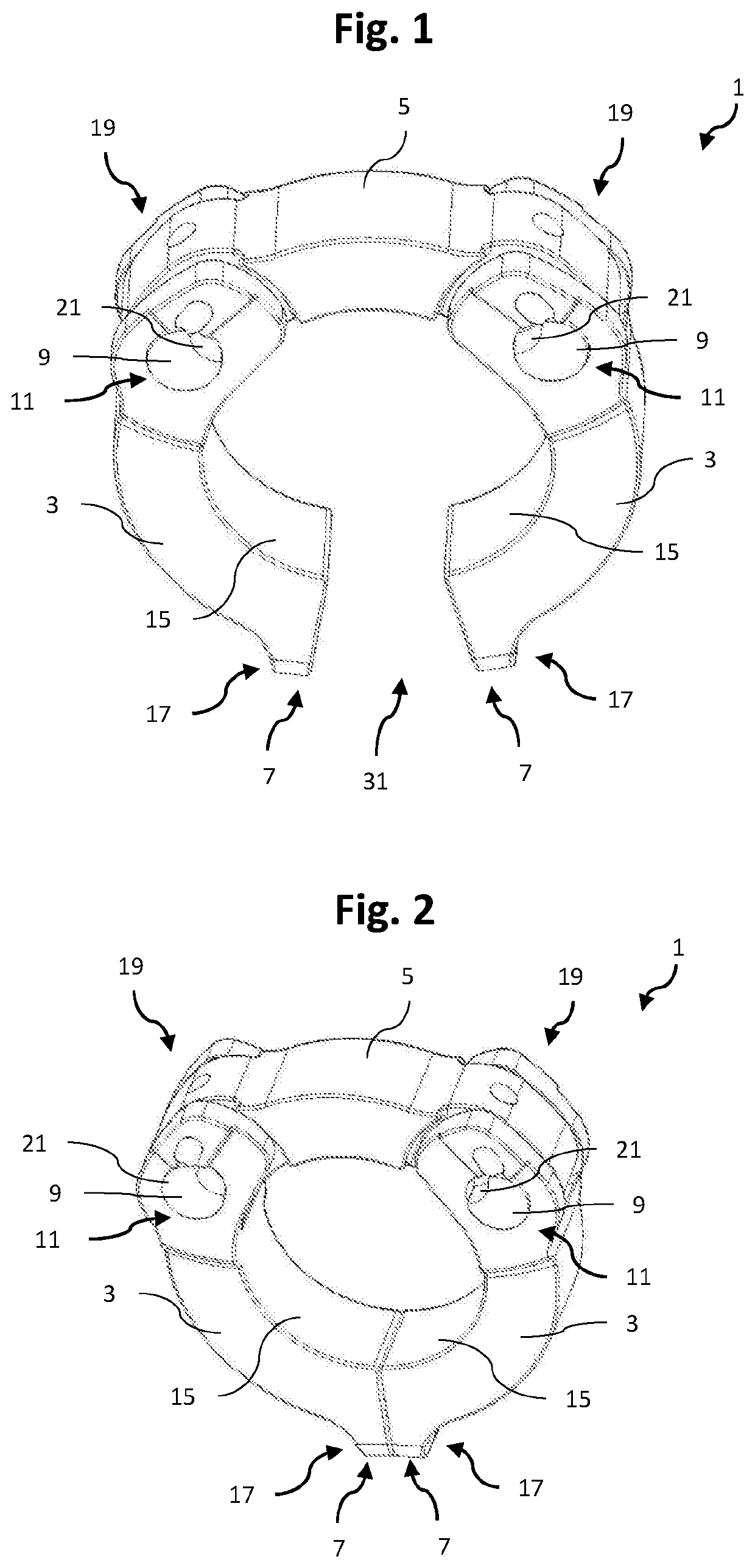 Press ring with elongated holes