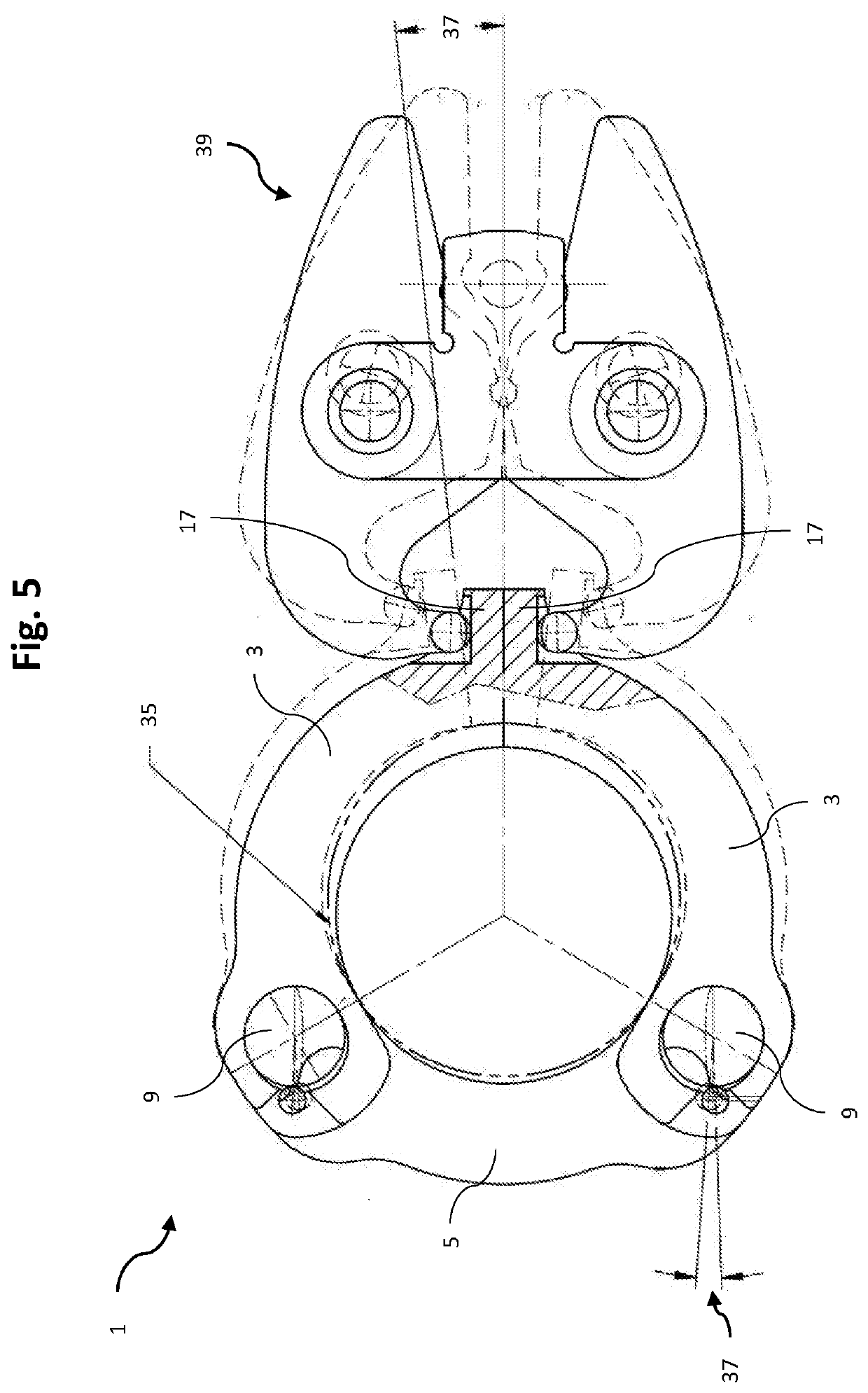 Press ring with elongated holes