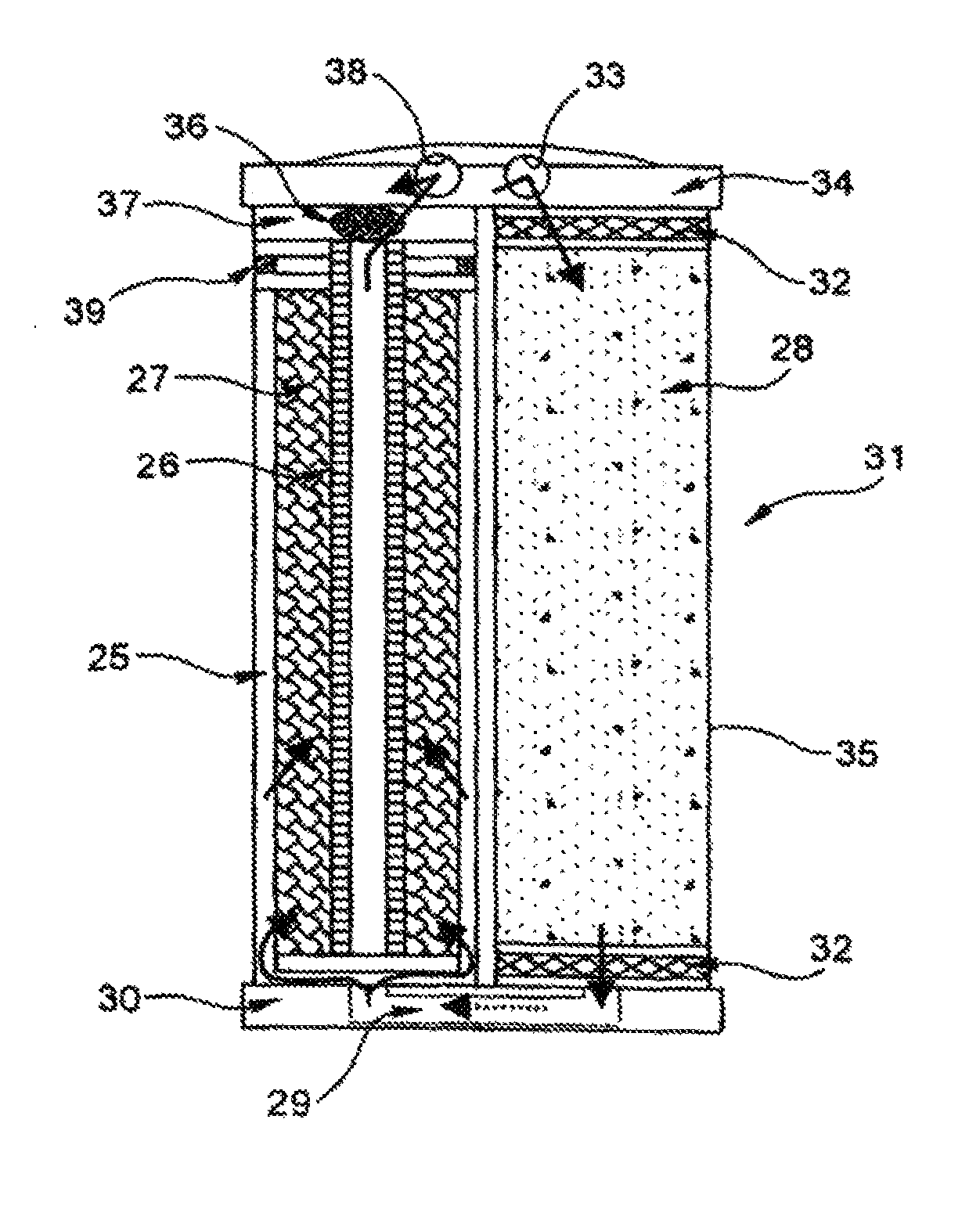 Module for purifying a fluid containing a cleaning agent, and methods of fabricating and using this kind of module