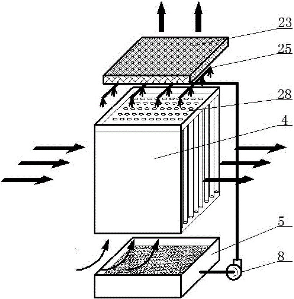 Textile evaporative energy-saving purification air conditioning system