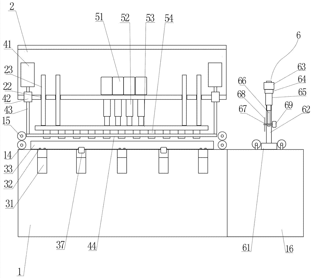 A plastic cloth edge banding and cutting device