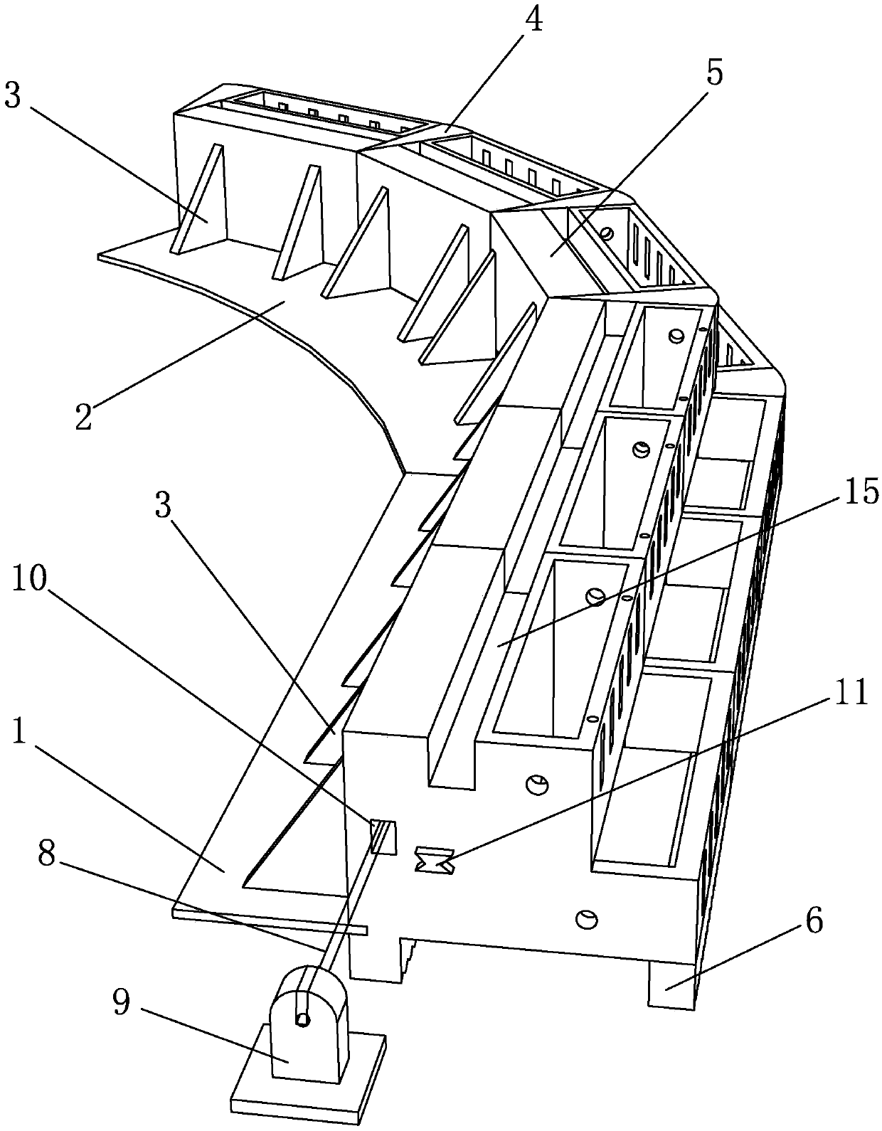 Construction method for collapse-preventing stepped landscape retaining wall