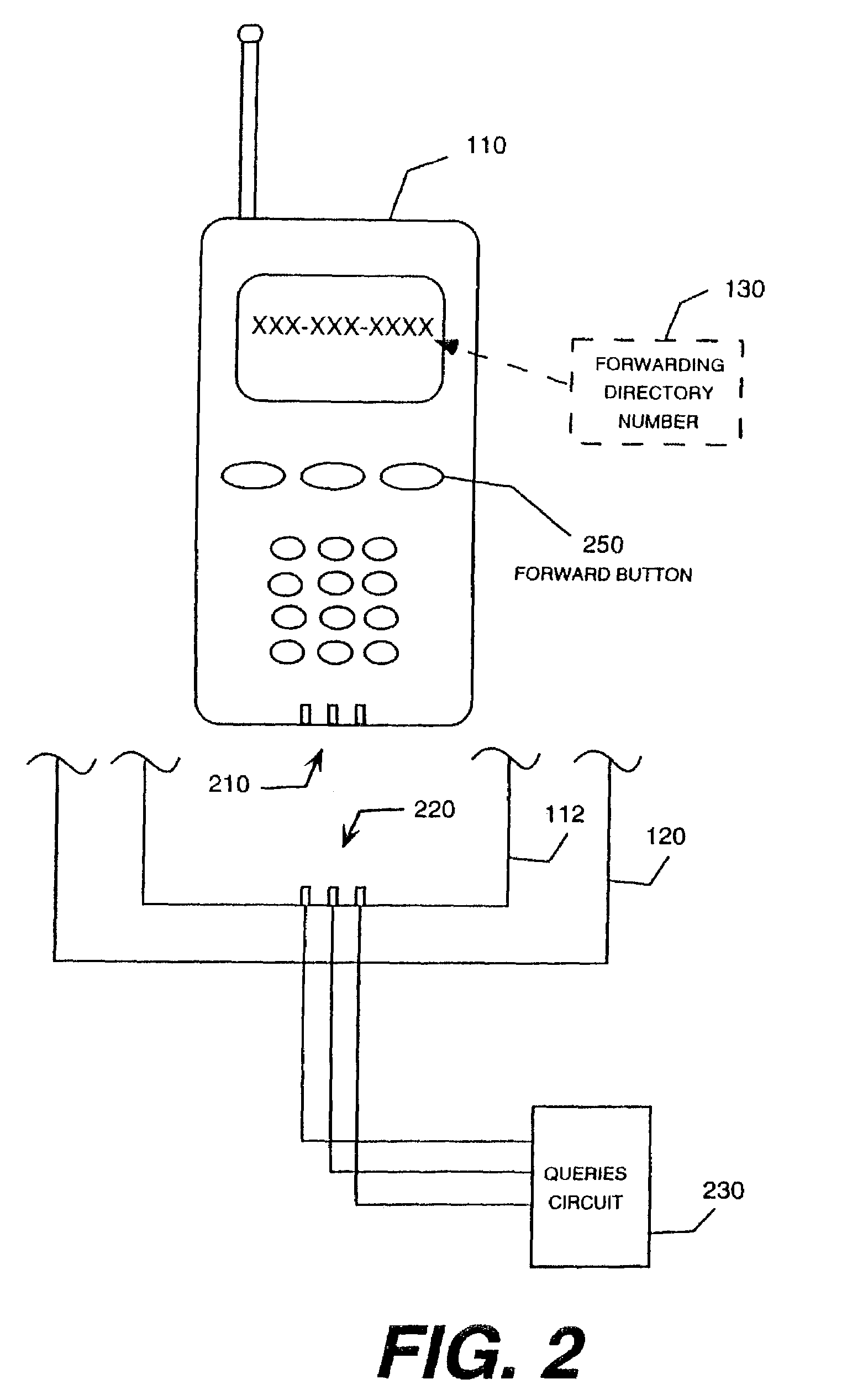 Automatic telephone service forwarding device