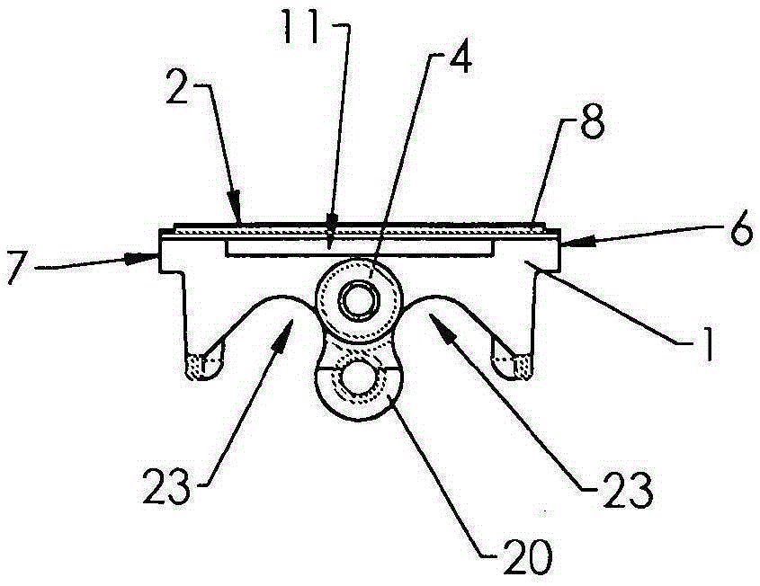 Plate carrier having a grid pattern for a self-inking stamp and production method