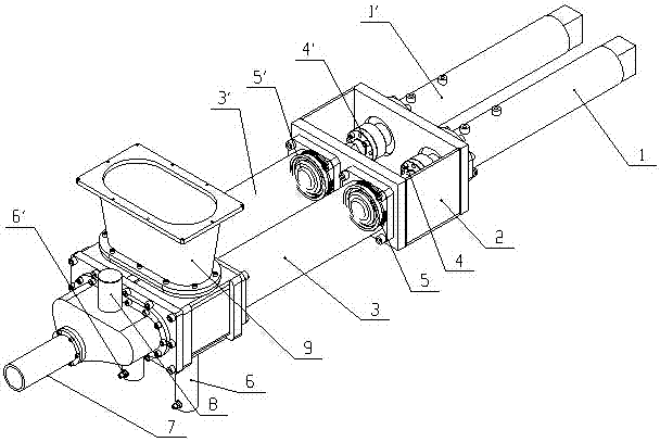 Double-cylinder type sludge pump with discharging seal switching apparatus