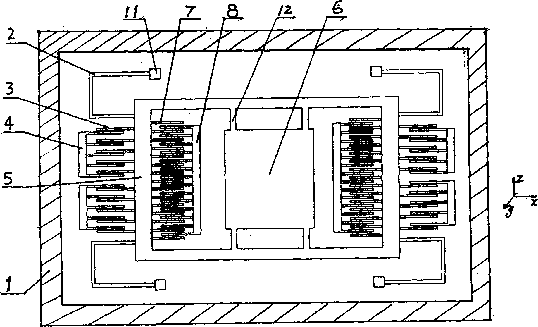 Single chip double inertia parameter accelerometer gyroscope