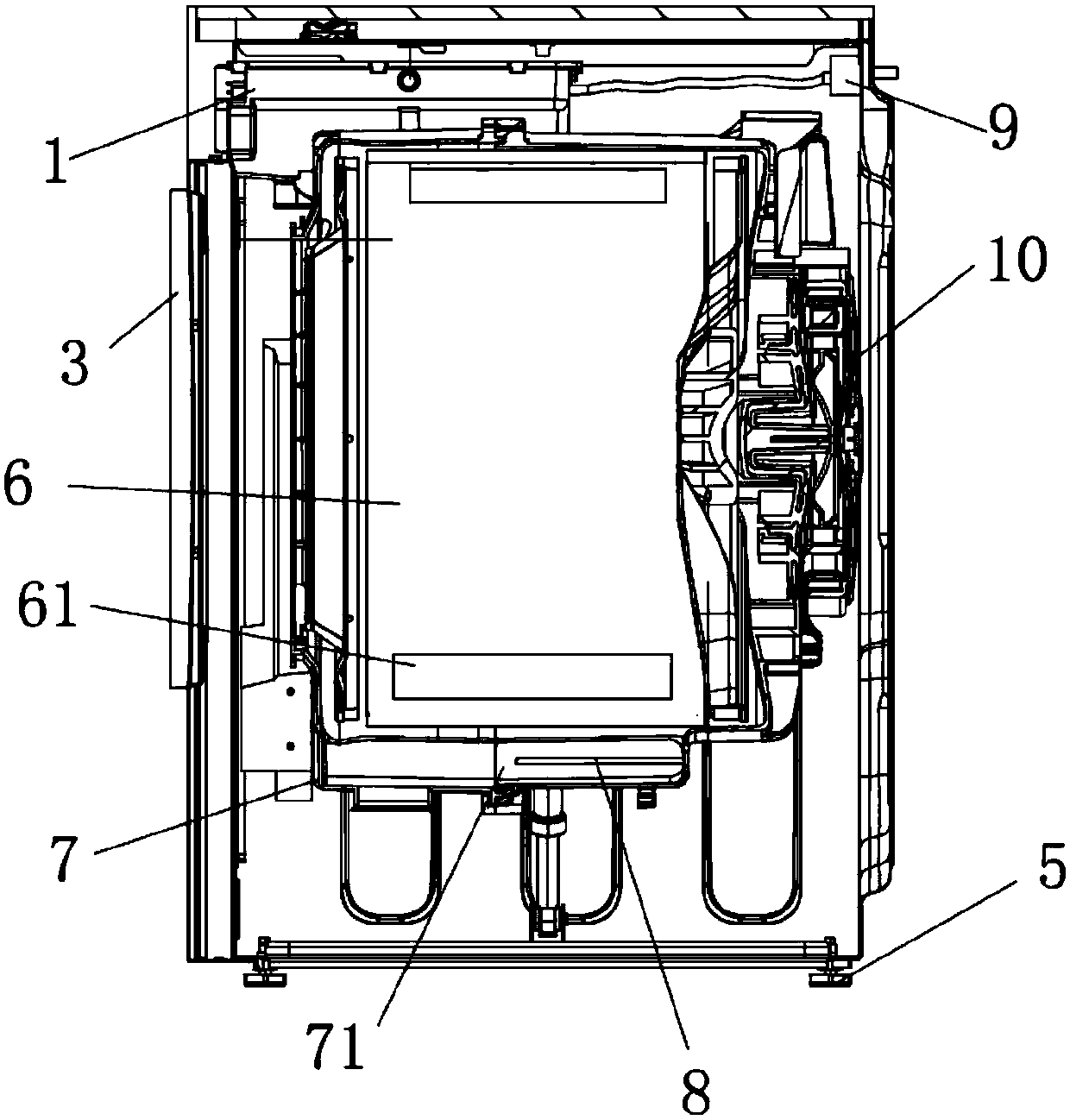 Washing machine with steam washing and caring function