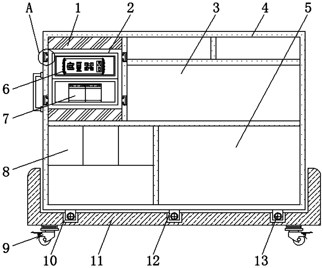 Standardized limited space operation intelligent tool cabinet