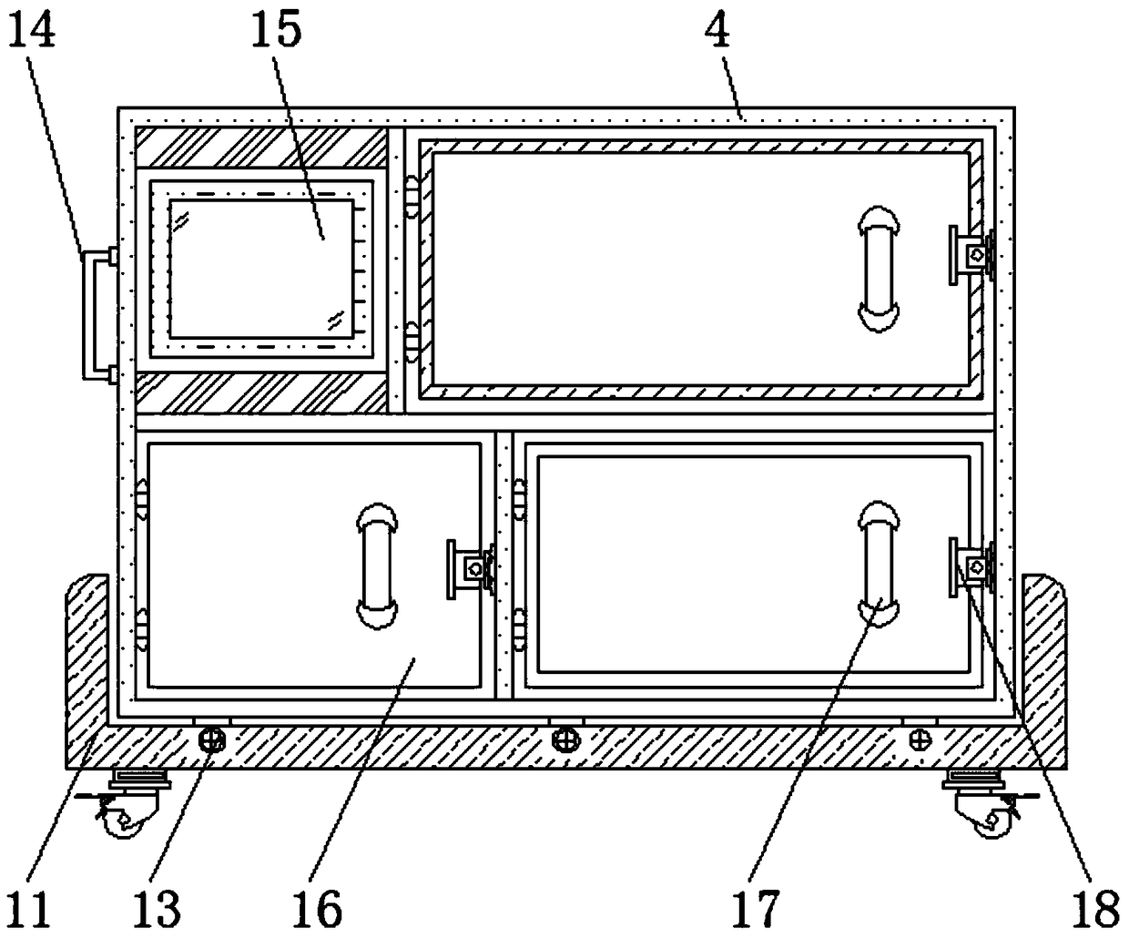 Standardized limited space operation intelligent tool cabinet