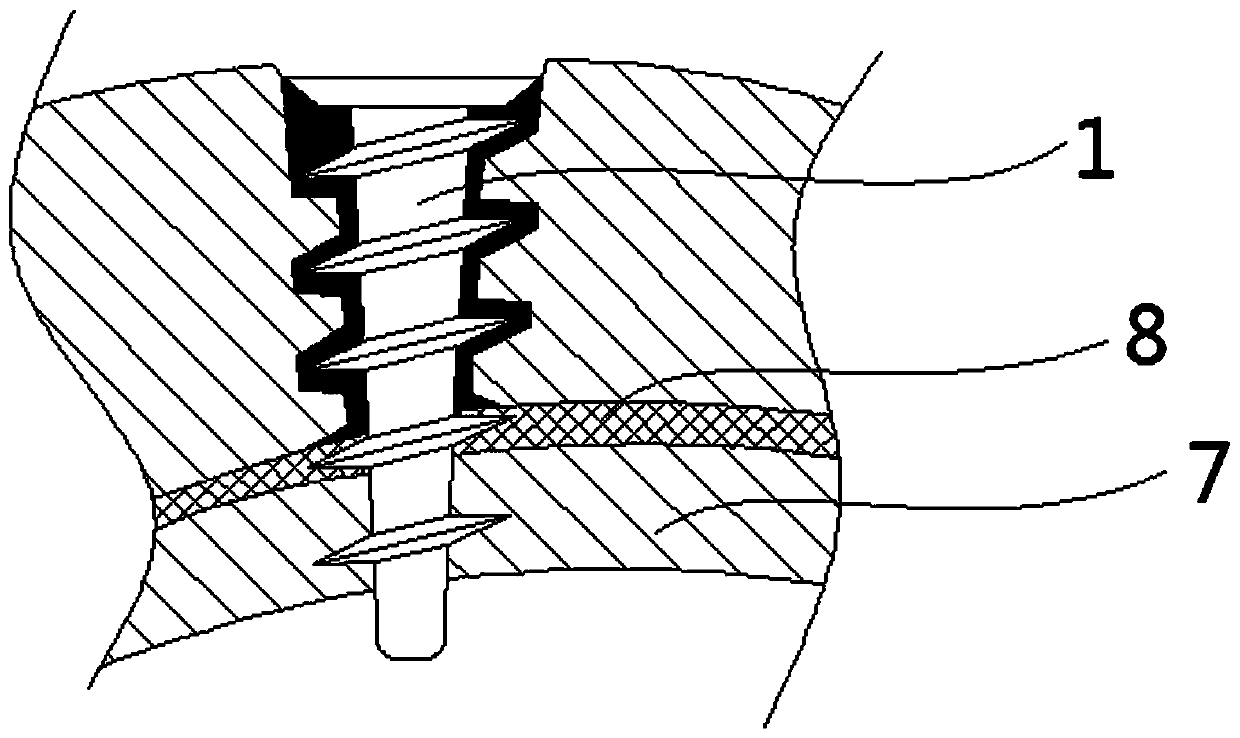 Novel tire-stripping-free tire repairing tool and using method thereof