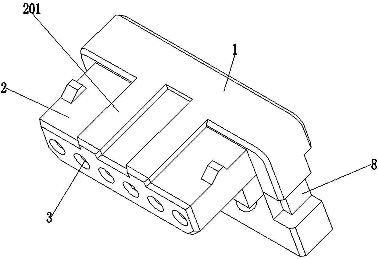 Trailer encapsulation structure of bent type rectangular plug