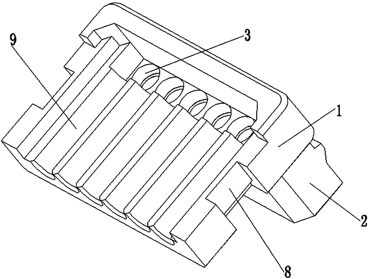 Trailer encapsulation structure of bent type rectangular plug