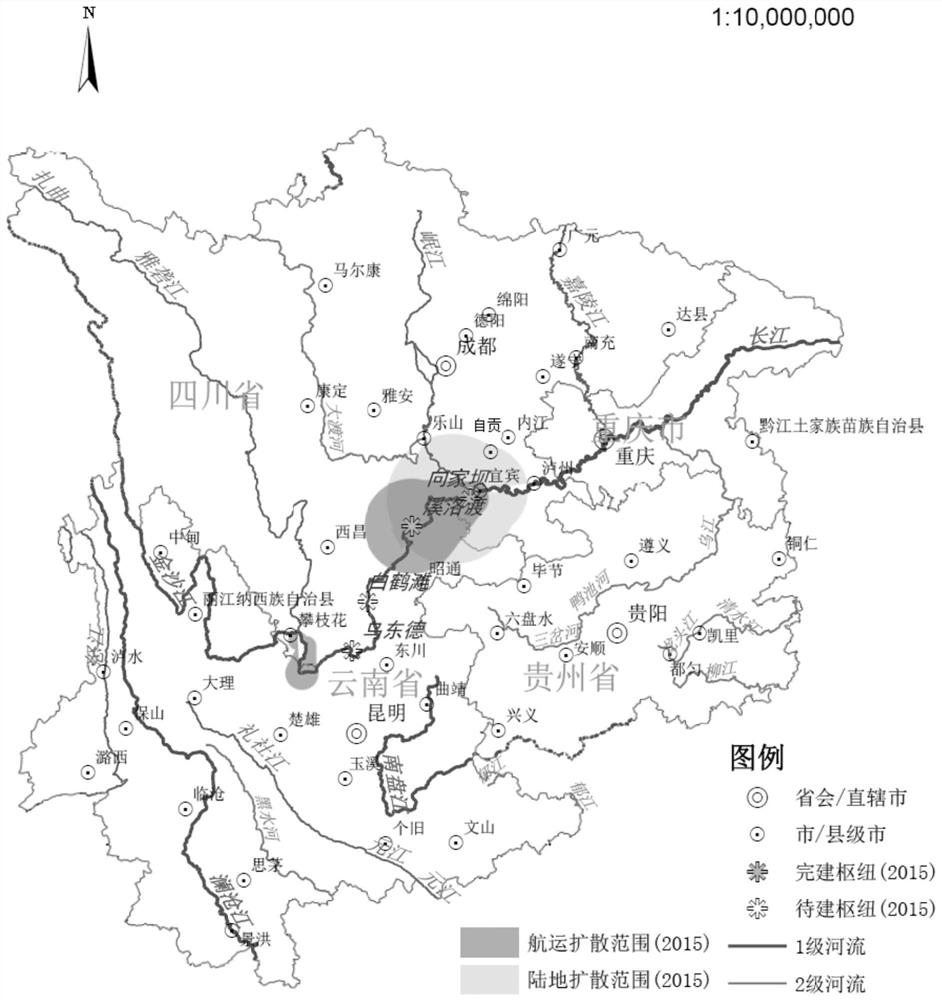 Evaluation method of dynamic matching degree between water transportation and land transportation for cascade reservoir group