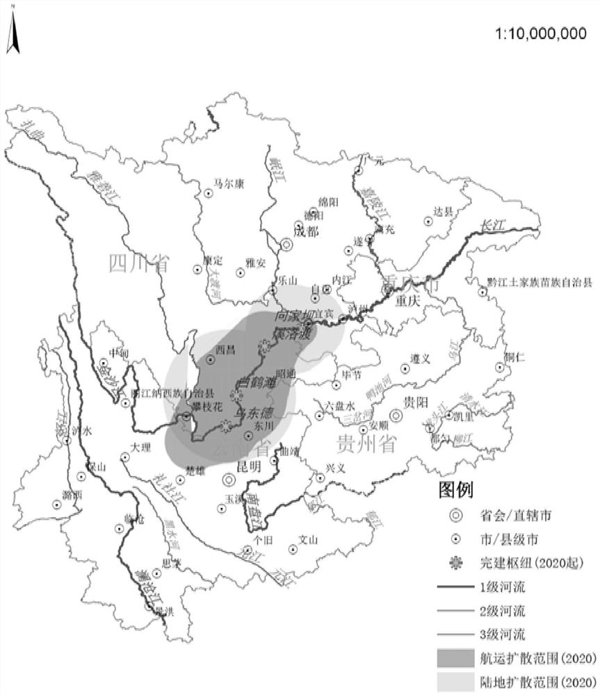 Evaluation method of dynamic matching degree between water transportation and land transportation for cascade reservoir group