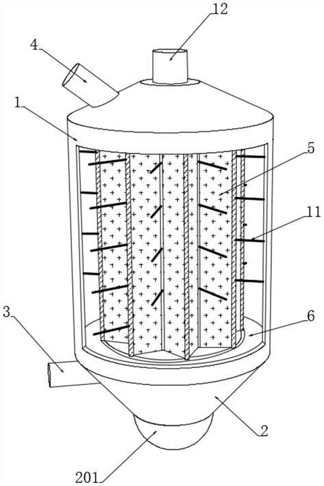 High-efficiency interception type environment-friendly bag-type dust collector