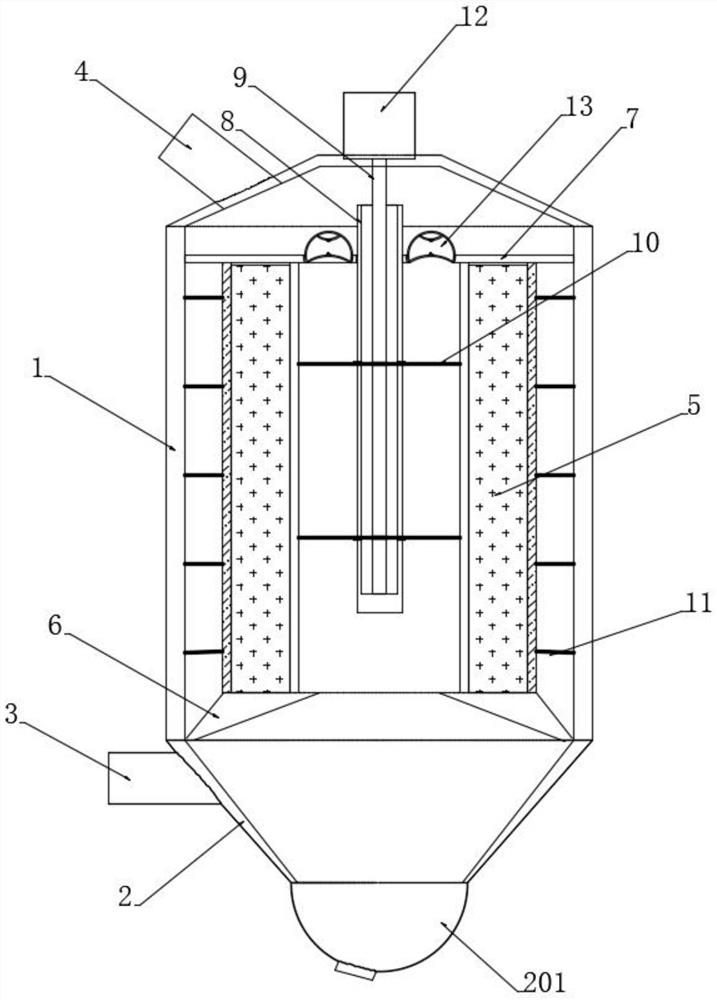 High-efficiency interception type environment-friendly bag-type dust collector