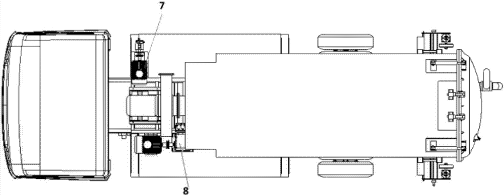 Pure-electric tank-type road cleaning-sweeping truck