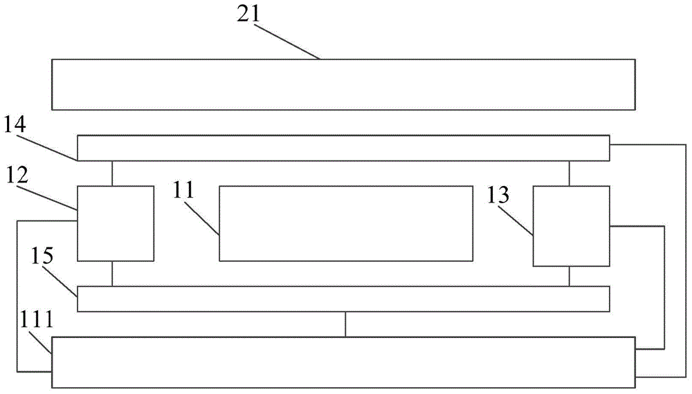 Mobile terminal and device for improving EMC performance of mobile terminal display screen