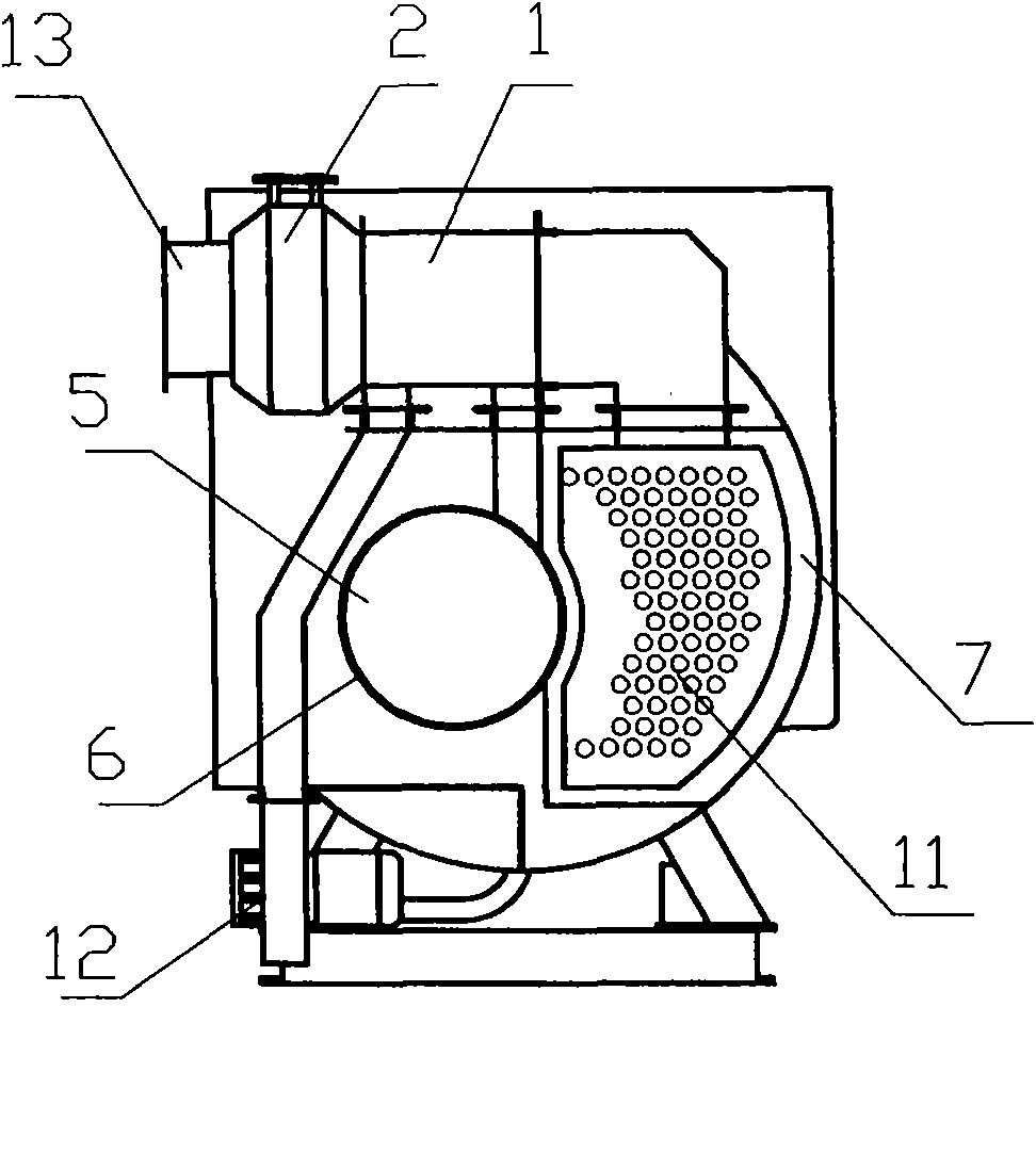 Integrated flue gas condensing waste heat recovery boiler