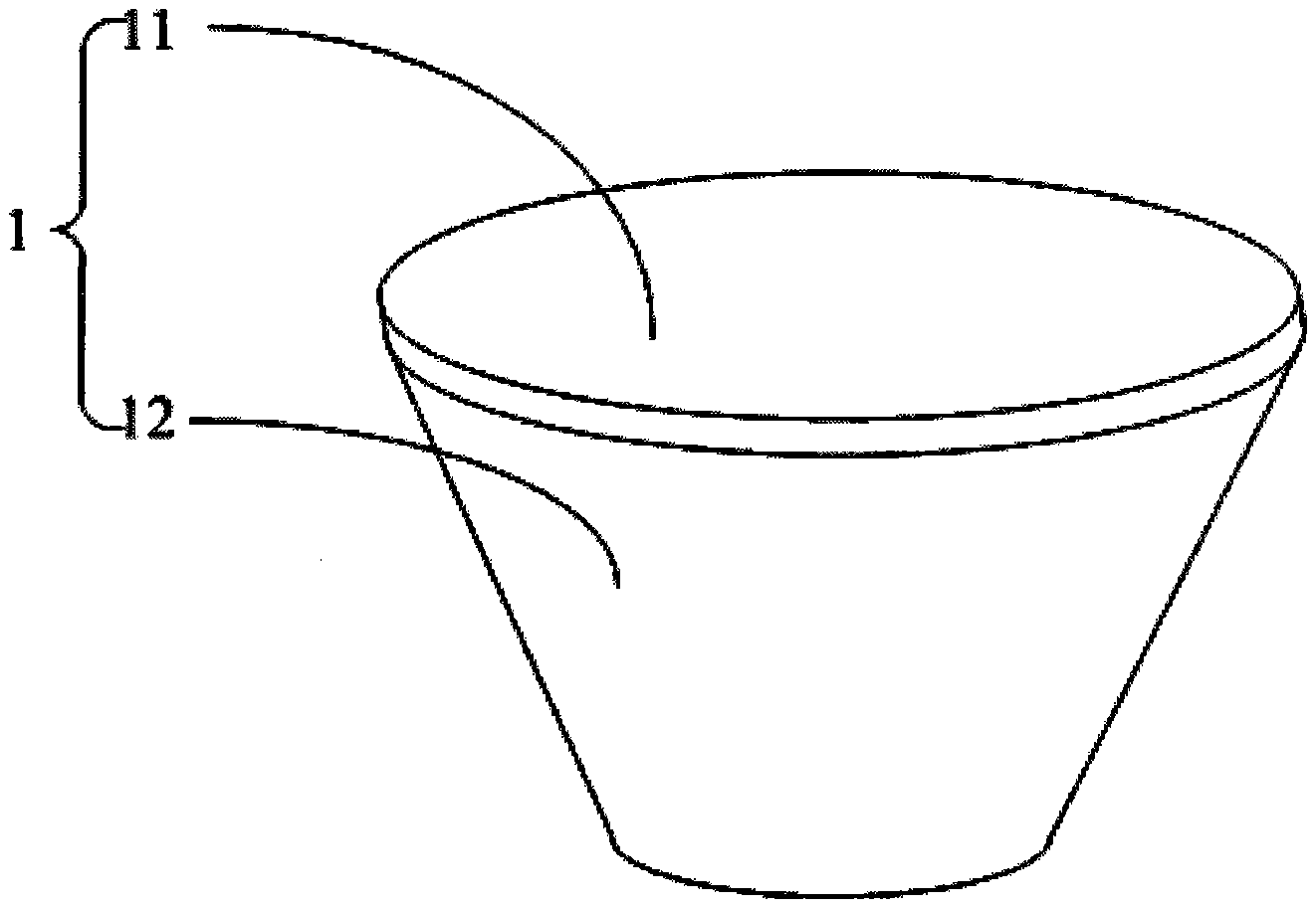 Collecting cup of sputum culturing sample