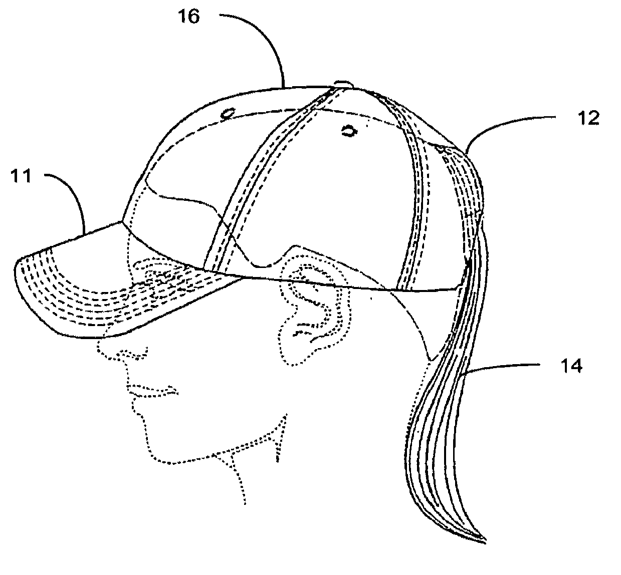 Hair Style Accommodating Ball Cap