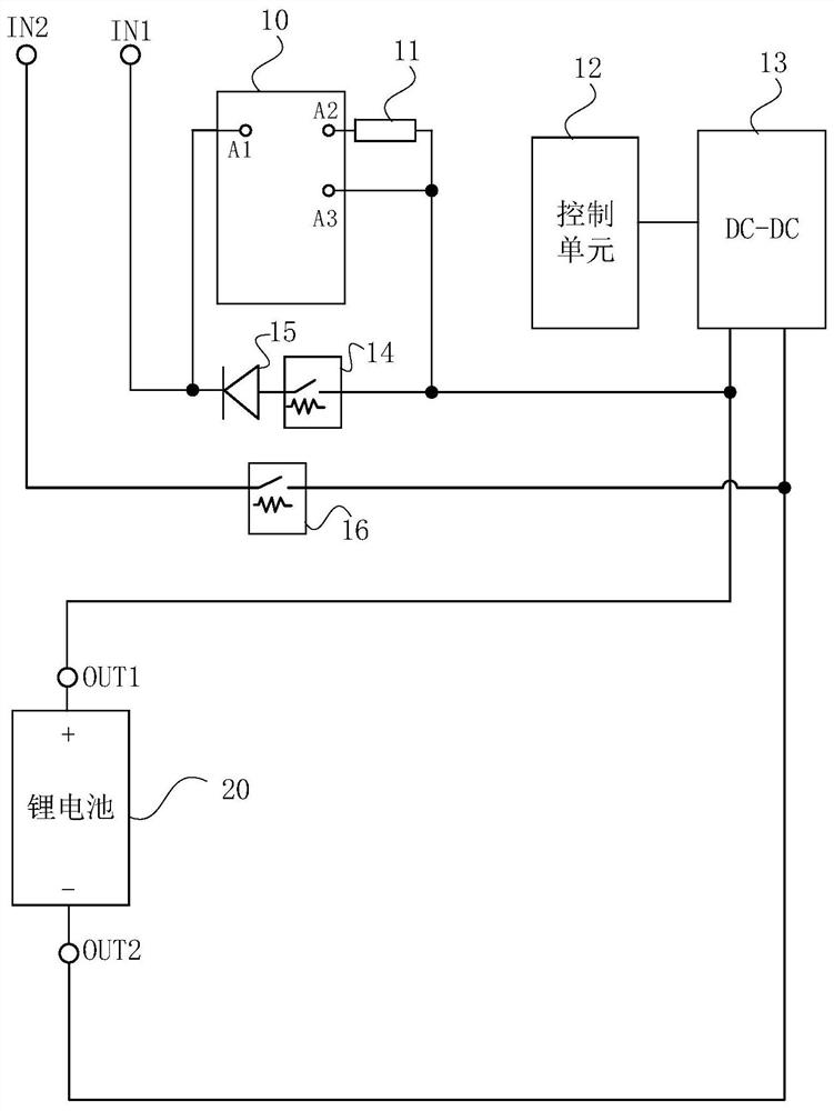 UPS lithium battery floating charge control circuit, lithium battery system and UPS lithium battery charging control method