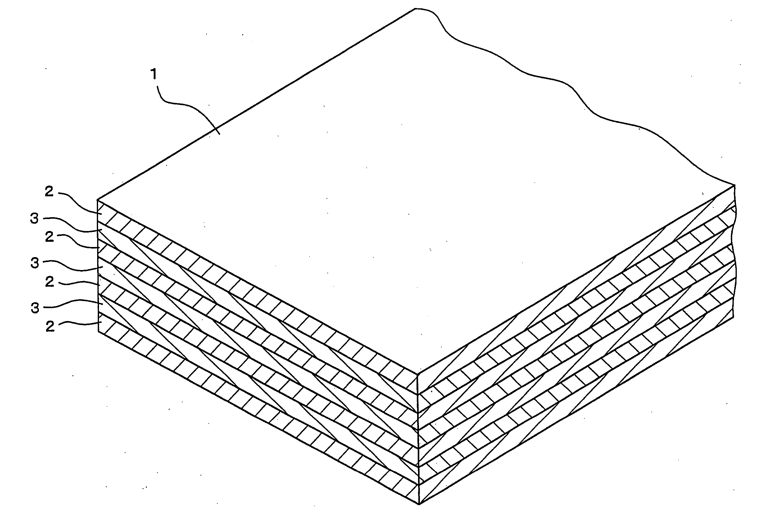 Laminated composite wooden material and method of manufacturing material