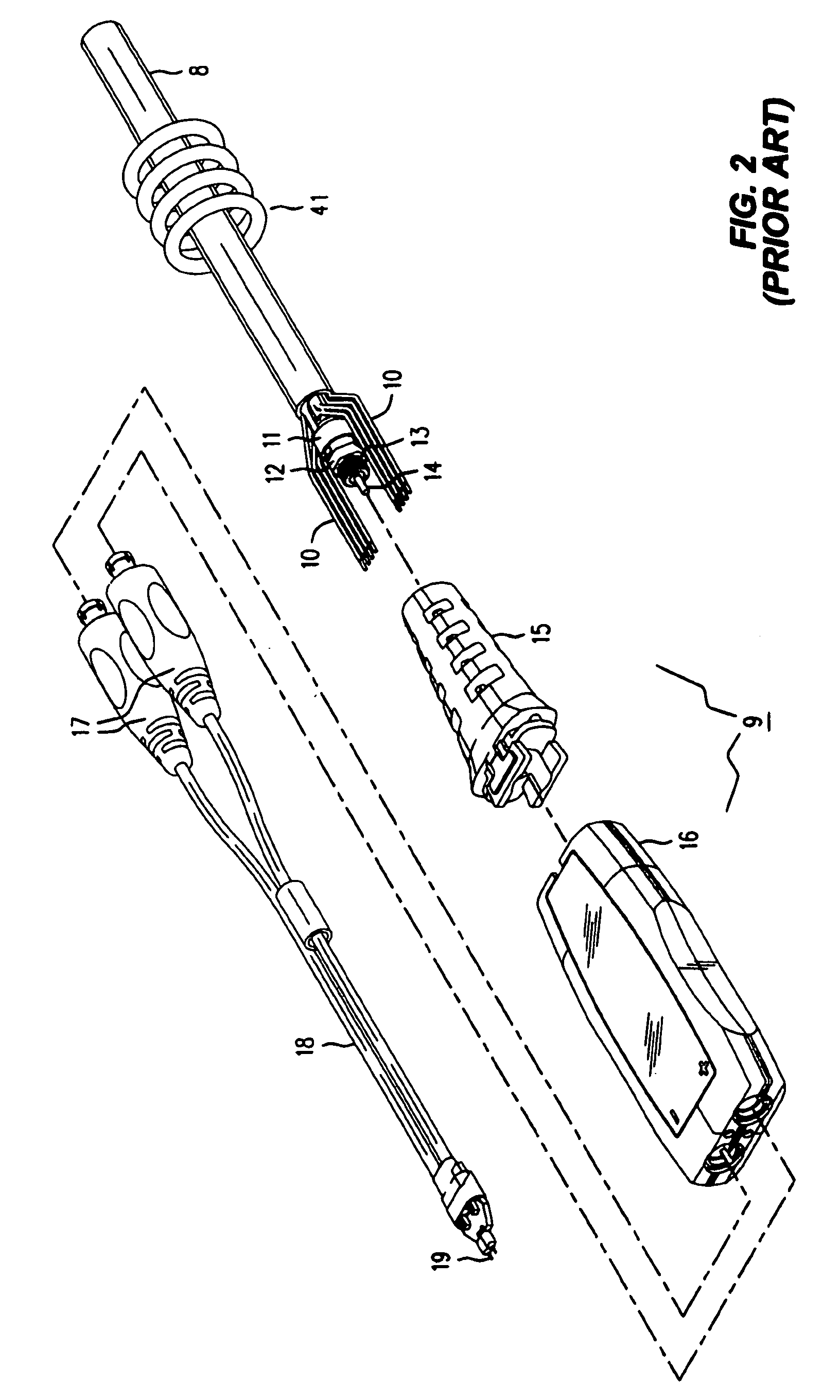 High bandwidth oscilloscope probe with replaceable cable